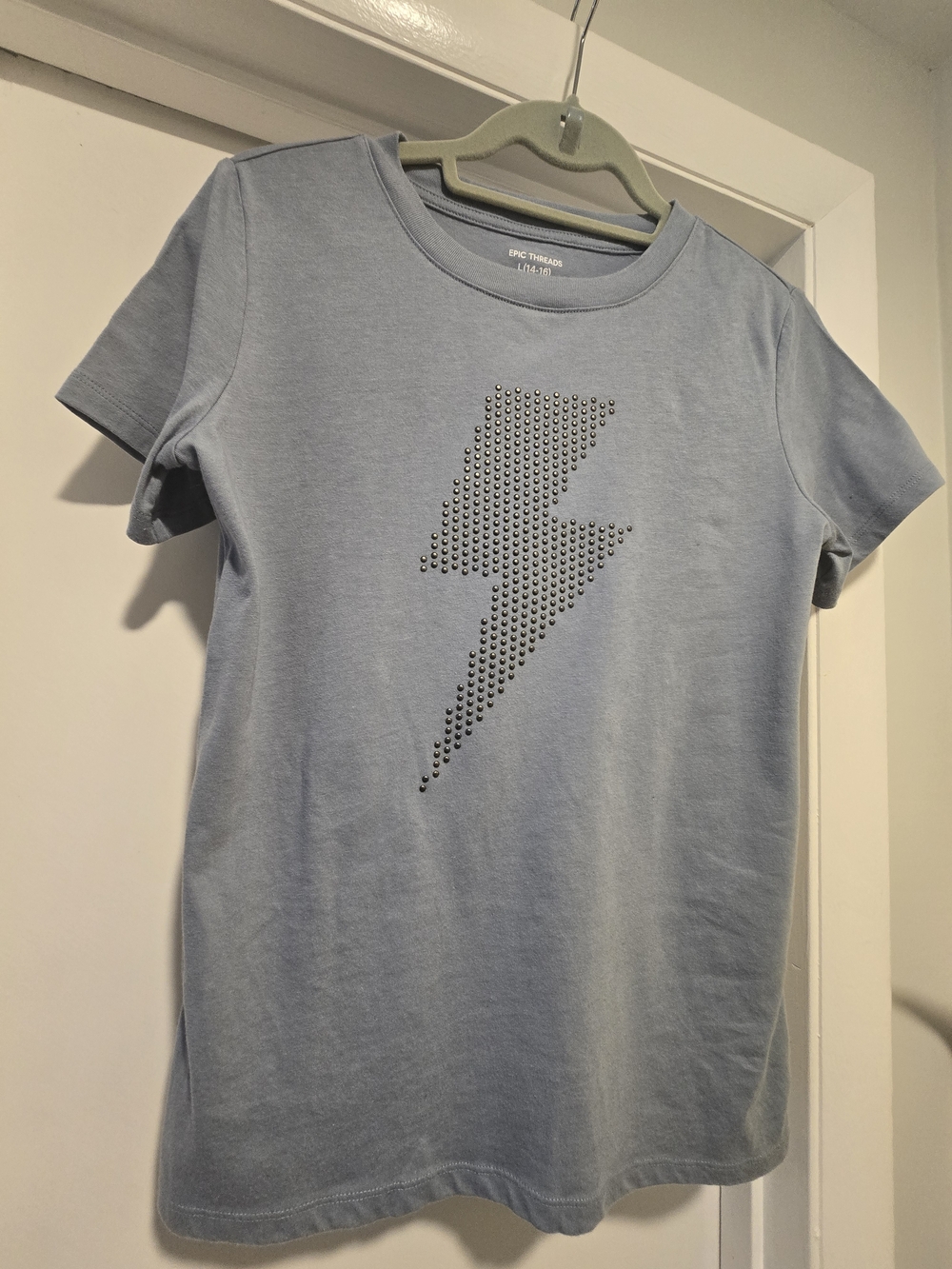 Epic Threads Light Blue Studded Lightning Bolt Tee